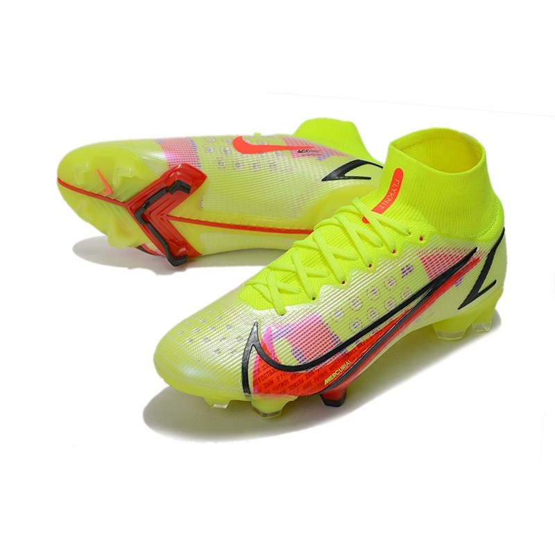 Nike Mercurial Superfly VIII Elite DF FG Volt Černá Bright Crimson